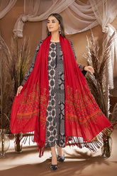 2-Pc Digital Printed Viscose Long Shirt with Straight Trouser CPM22-121-A